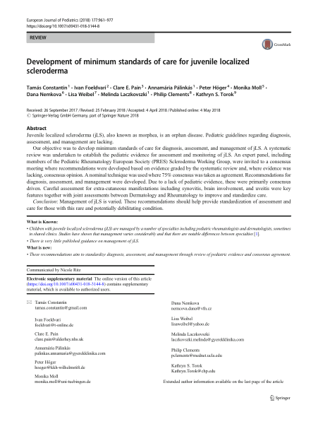 Scleroderma publikáció